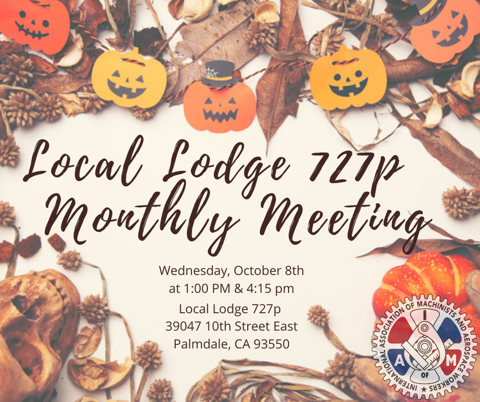 Monthly Union Member’s Meeting - October