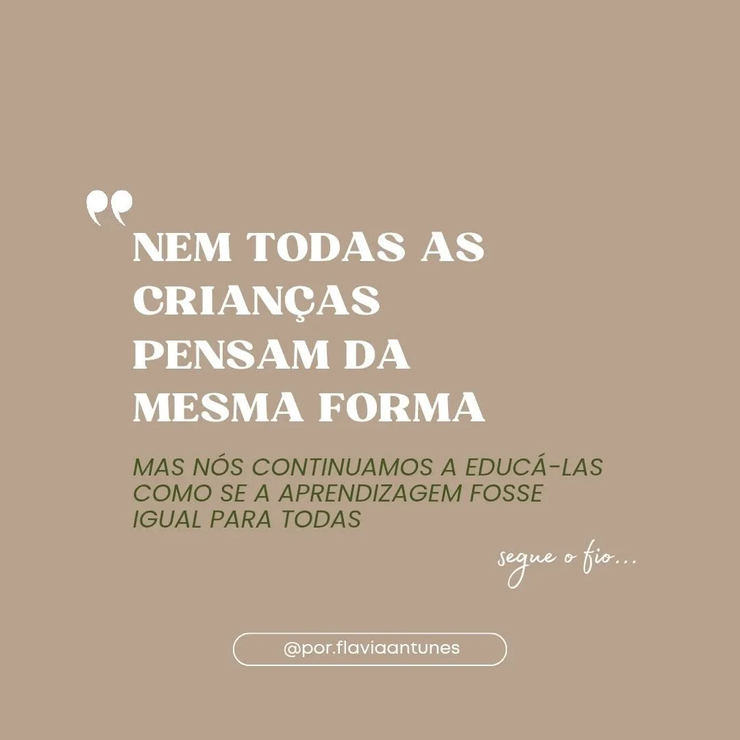Crian&ccedil;as diferentes - modos diferentes

Vivemos um tempo em que ver al&eacute;m do &oacute;bvio torna-se necess&aacute;rio - n&atilde;o porque estamos mais esquisitos mas porque a consci&ecirc;ncia se amplia.

E ter a capacidade de olhar para 