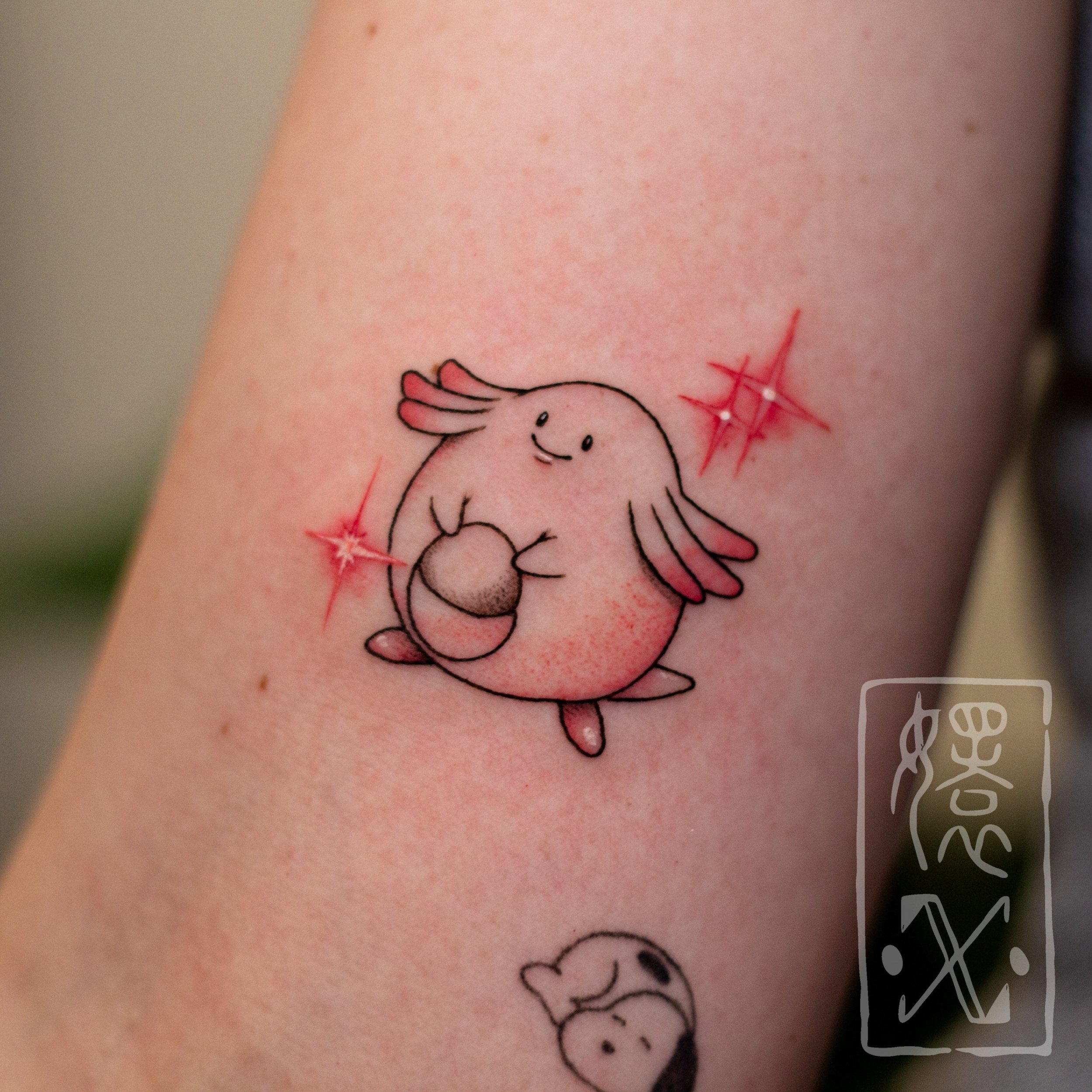 💞Tiny Chansey for Emily 🌸 the love Pok&eacute;mon. Do you guys think trainers in the Pok&eacute;mon universe have Pok&eacute;mon tattoos like we have animal tattoos?

My first Pok&eacute;mon game was Go and Arceus&hellip; it just seems like such a 