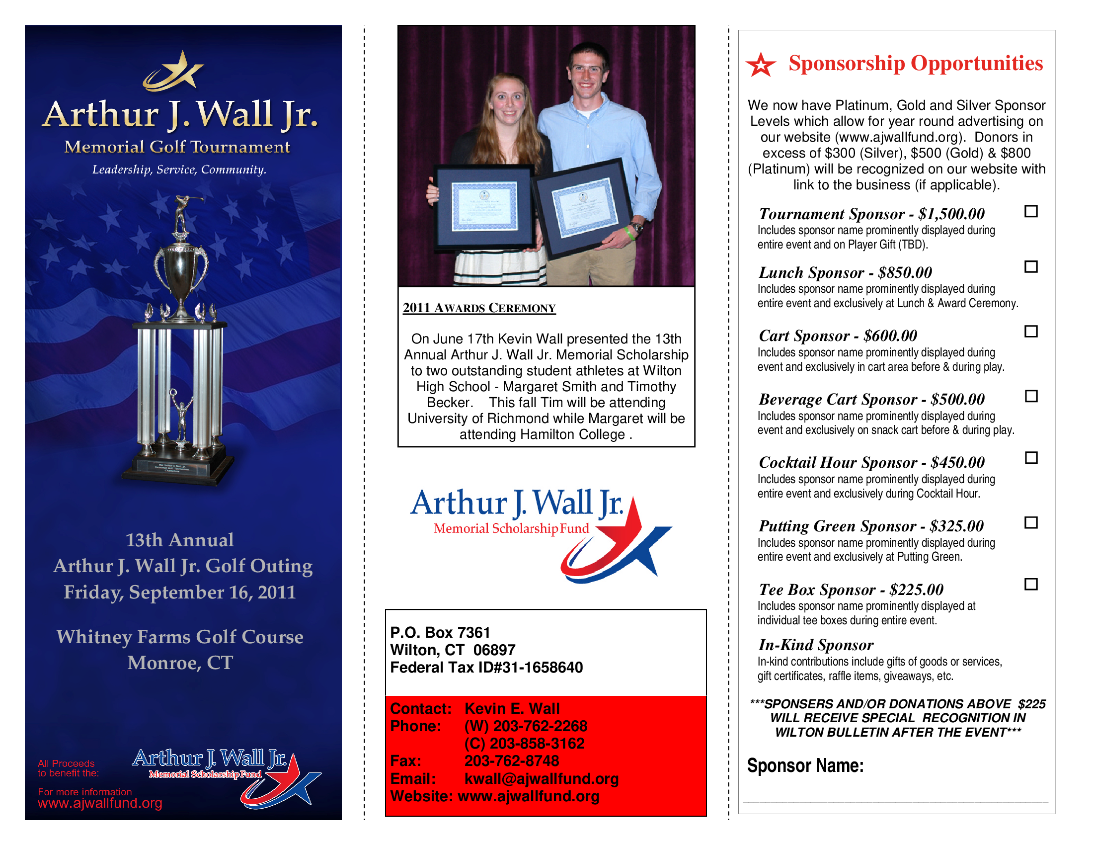 Golf Tournament Signup