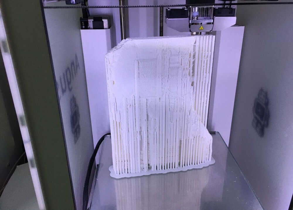   Whalebone working surface 3D printing | Image: Eagle Labs Edinburgh  