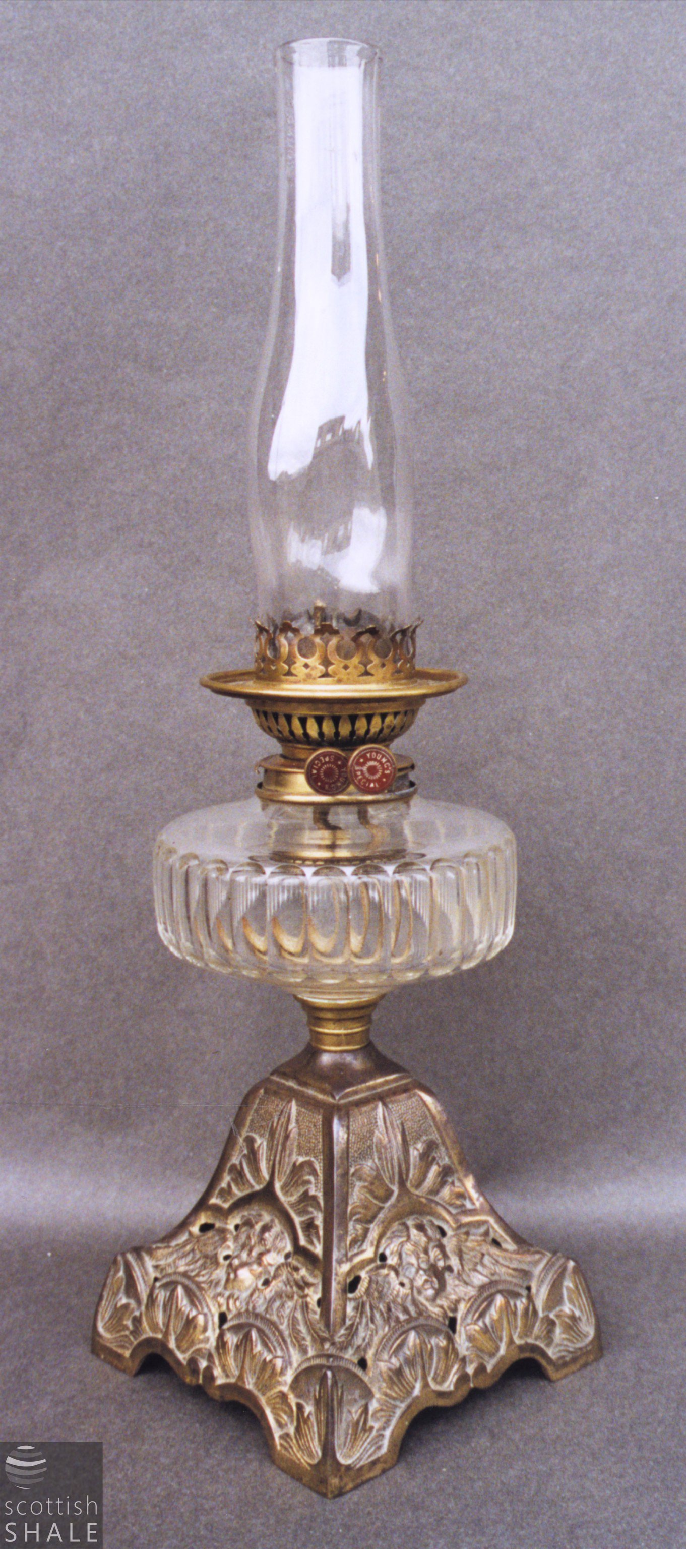 A paraffin lamp from the Scottish Shale Oil Museum Collection 