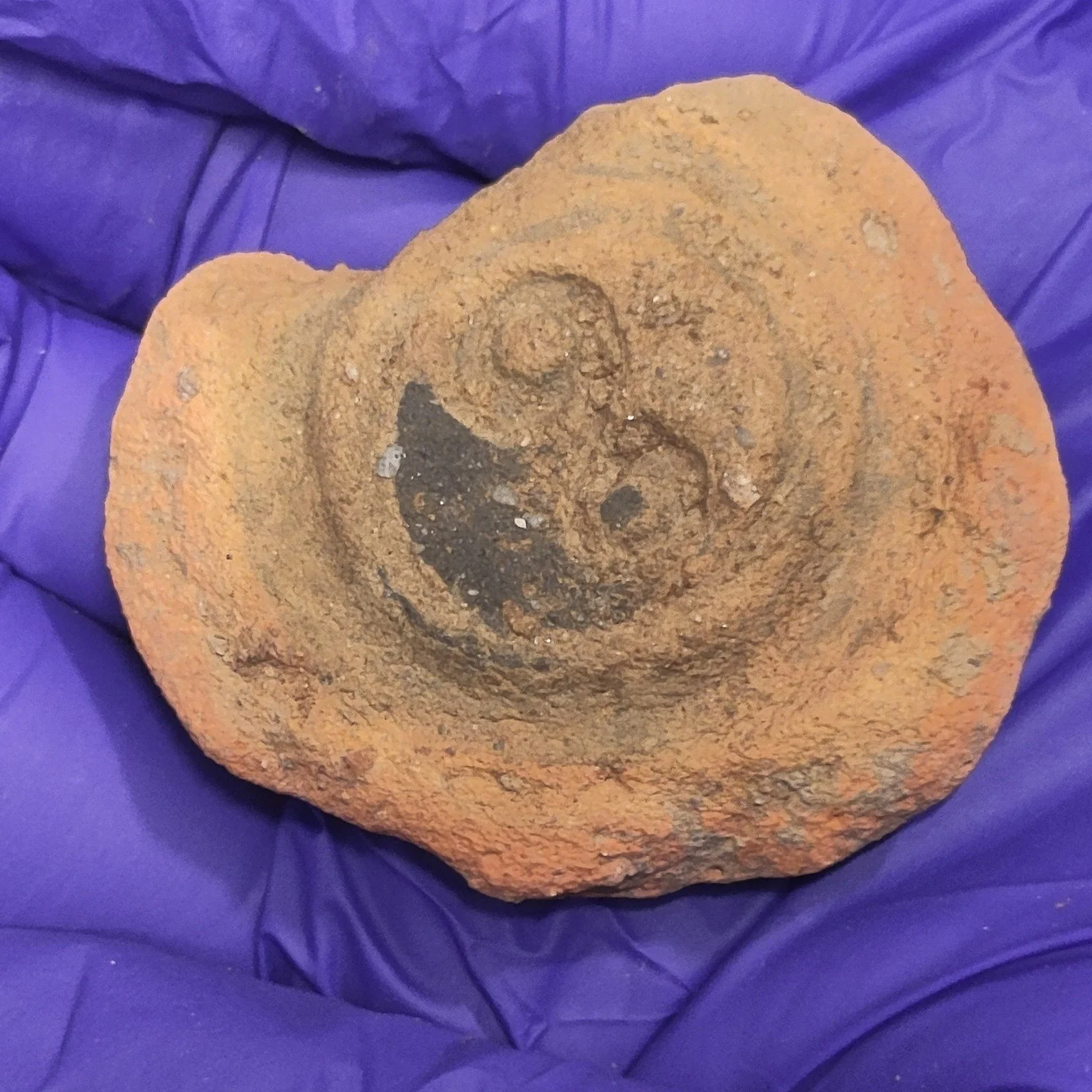 Exciting times on our ongoing evaluations for the DBS offshore wind farms! Our team has discovered evidence for ancient metalworking at one of our sites! This mould would have originally had another half into which molten metal would have been poured