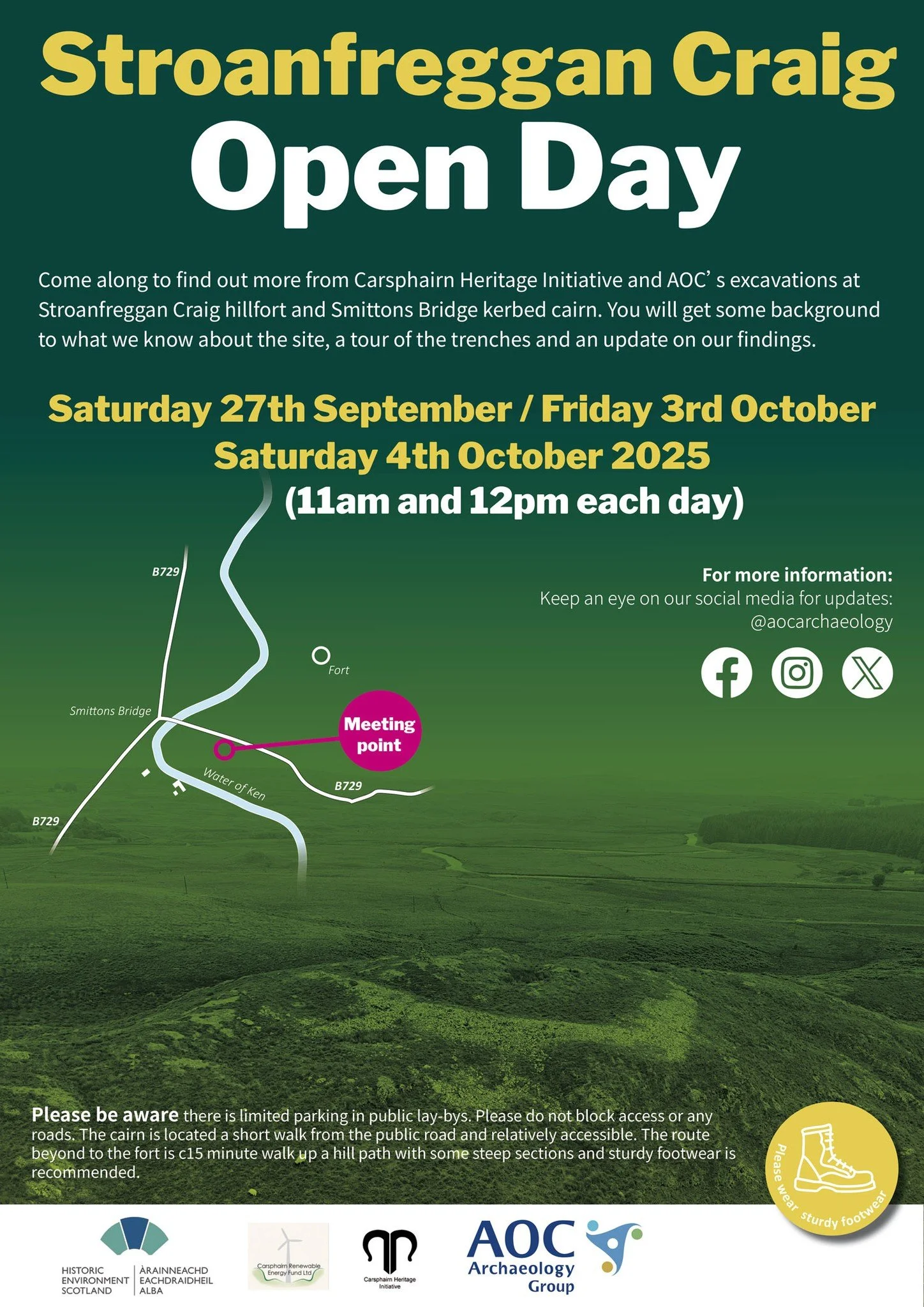 A final callout to remind you that time is ticking away!
This is your opportunity get to the final Stroanfreggan Craig open day, this Friday, October 3rd.
Come and join us for one of two tours: 11am and 12pm, likely to run about an hour each.
S