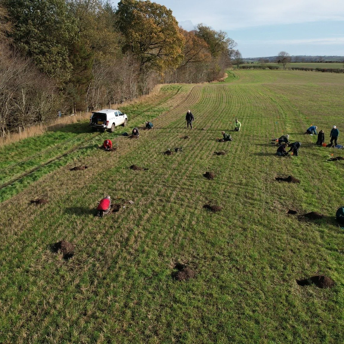 Volunteers on Uncovering the Tweed were back out at Paxton in November 2025 on the hunt for more evidence of the Late Mesolithic. 90 shovel pits later and we have more evidence of blade production as well as some nice broken fragments of blades and s