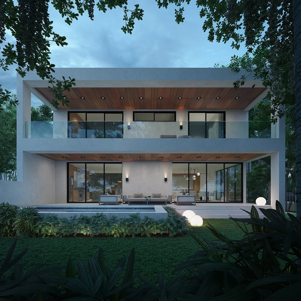 3D exterior renderings - dusk