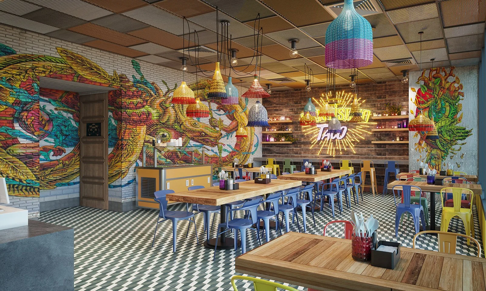 Commercial interior rendering for tenant improvement and property management approvals