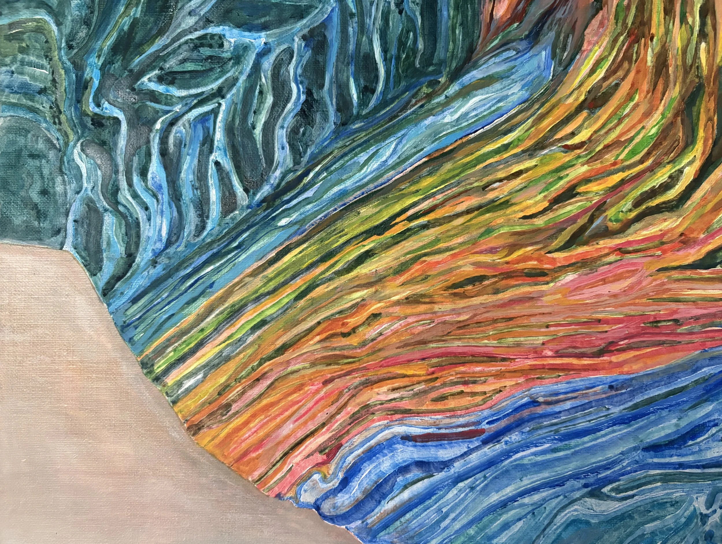 “Heart Unfolding” (detail), 2026, oil on linen, 50.8 x 61 cm (20 x 24 in)