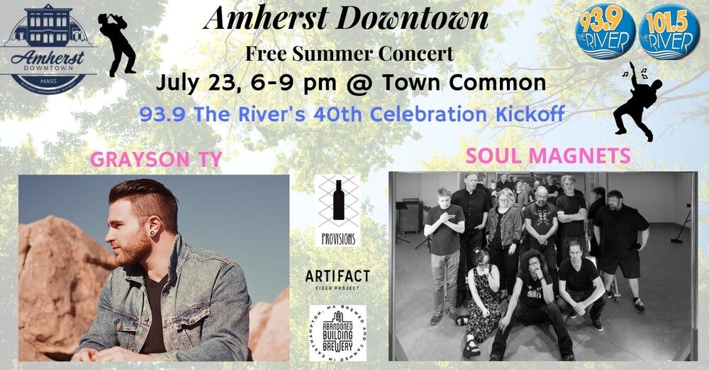 Dyrt Lejlighedsvis Kvæle Downtown Beats - Free Summer Concert - Grayson Ty & Soul Magnets — Amherst  Downtown