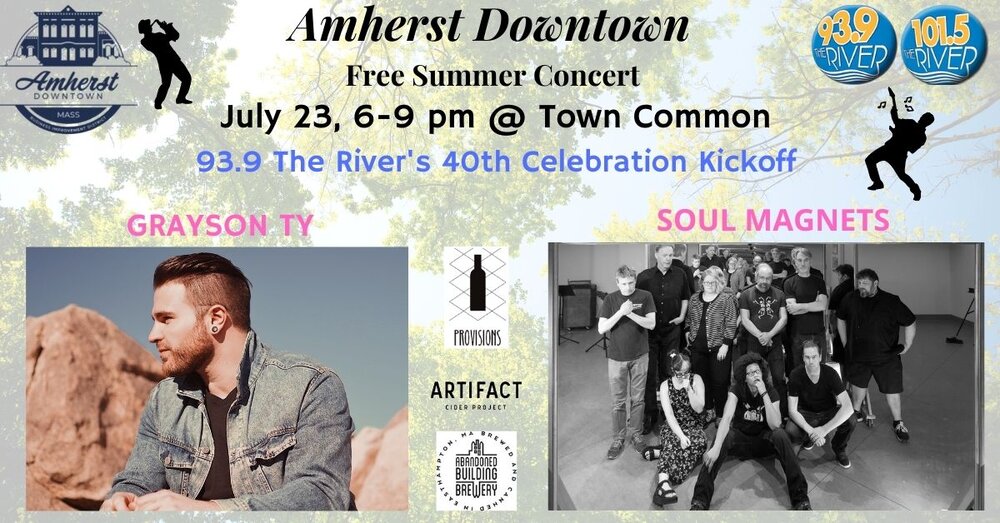 Dyrt Lejlighedsvis Kvæle Downtown Beats - Free Summer Concert - Grayson Ty & Soul Magnets — Amherst Downtown Dyrt Lejlighedsvis Kvæle Downtown Beats - Free Summer Concert - Grayson Ty & Soul Magnets — Amherst Downtown