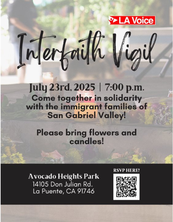 Interfaith Prayer Vigil SGV