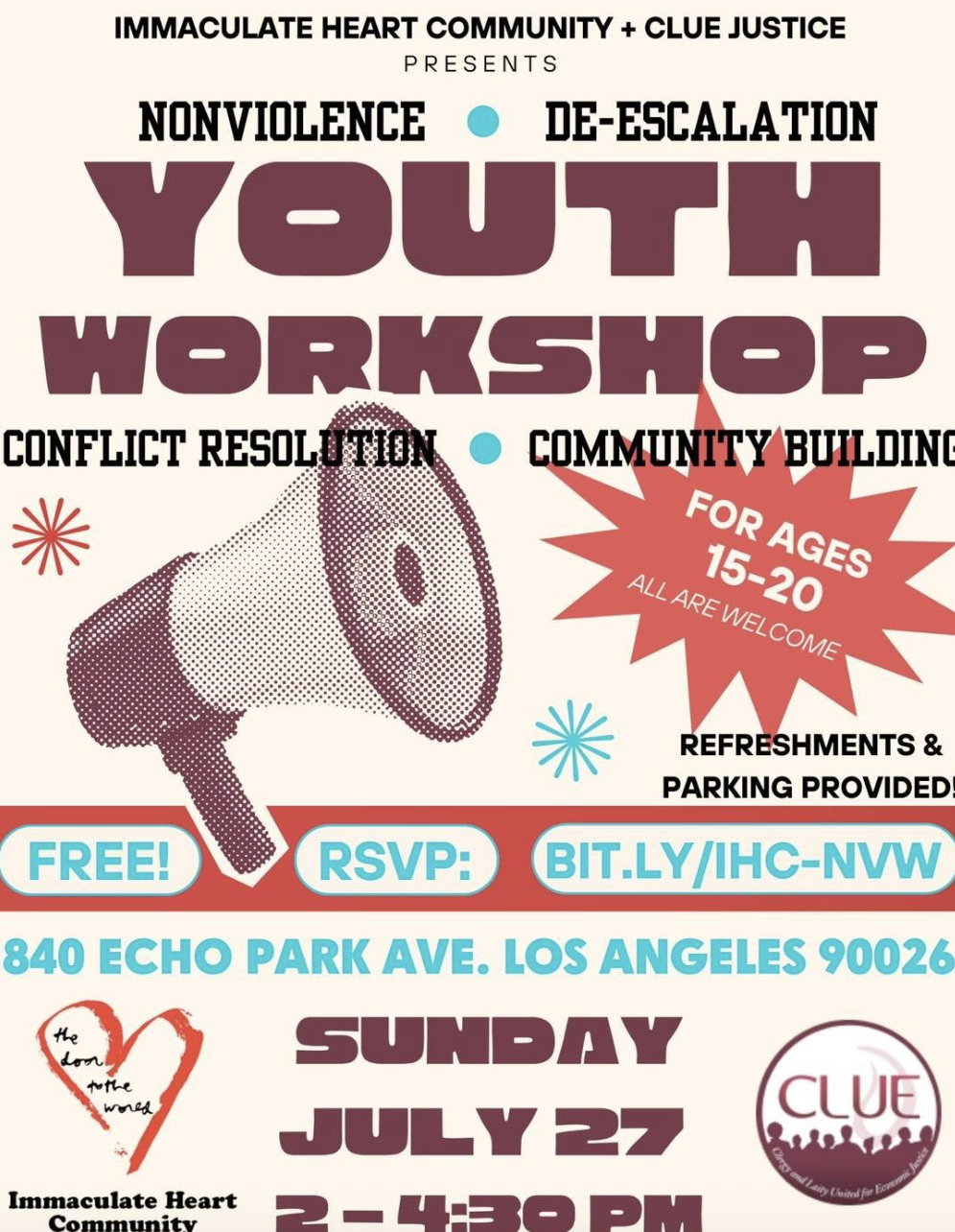 Nonviolence & De-Escalation Youth Workshop