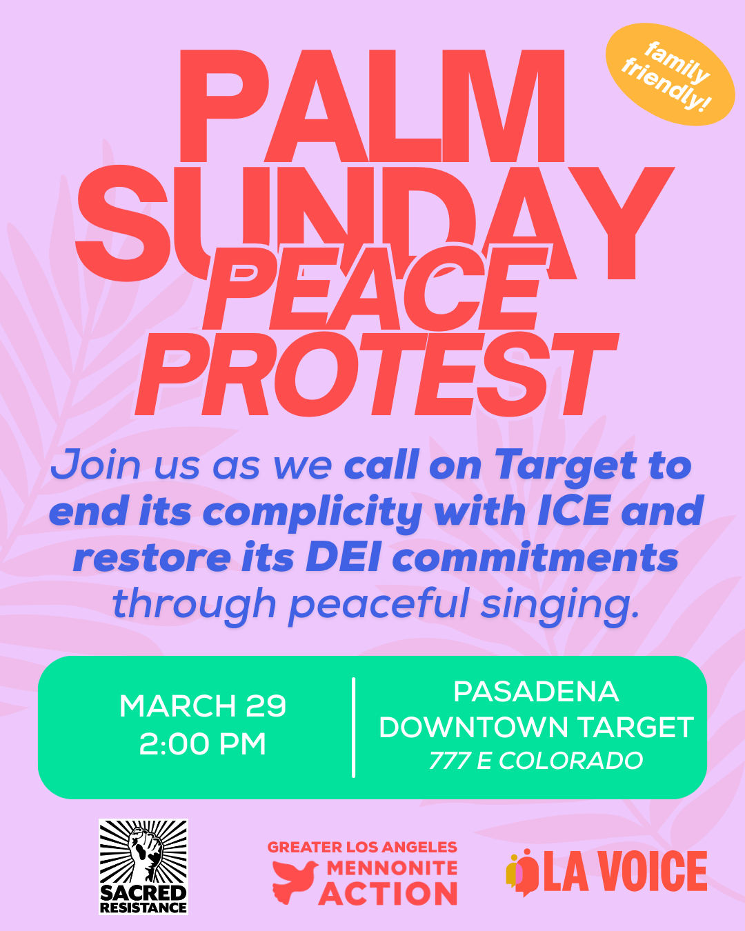 Palm Sunday Peace Protest