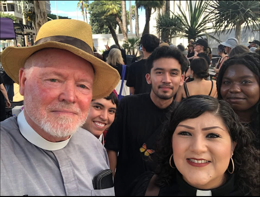 Deacon Daniel Tamm and friends at tonight’s LA vigil.png