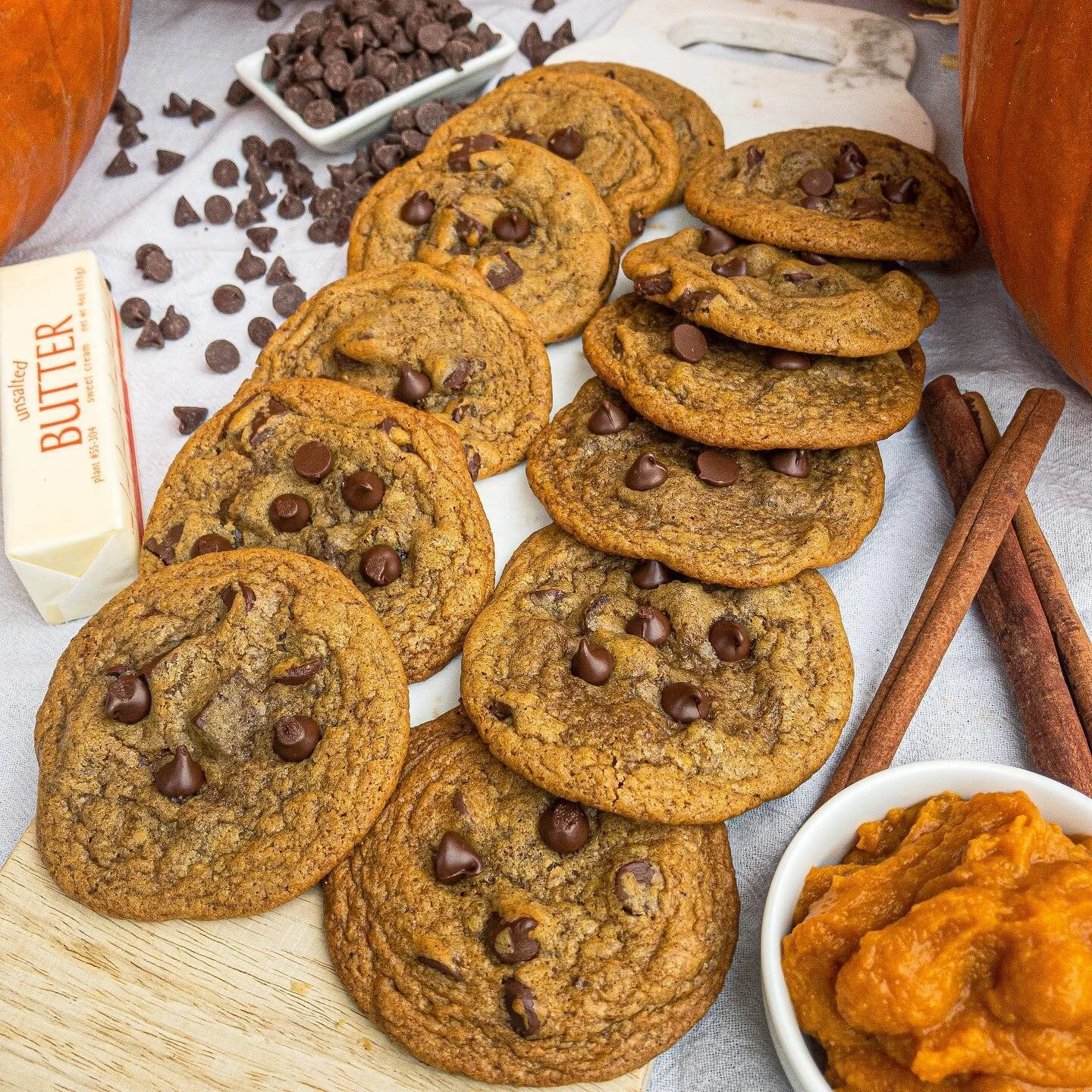 These morsels are actual fall-in-a-bag. They feel like autumn leaves are falling, smell like a pumpkin spiced bonfire, and taste like a cuddle session wrapped in a warm flannel blanket listening to lo-fi hip-hop. ⁣
⁣
I love making these cookies and I