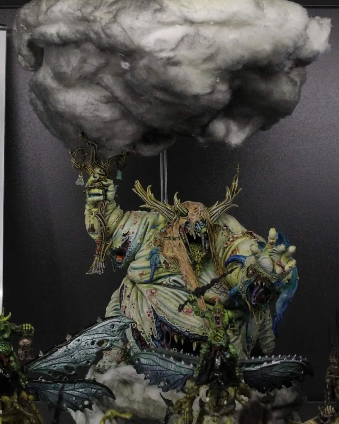 The GW staff got a lovely photo of Rotigus and his clouds. Wildly happy to have got bronze in the Throne Of Skulls doubles painting competition with everyone's favourite Droog @badusernametag