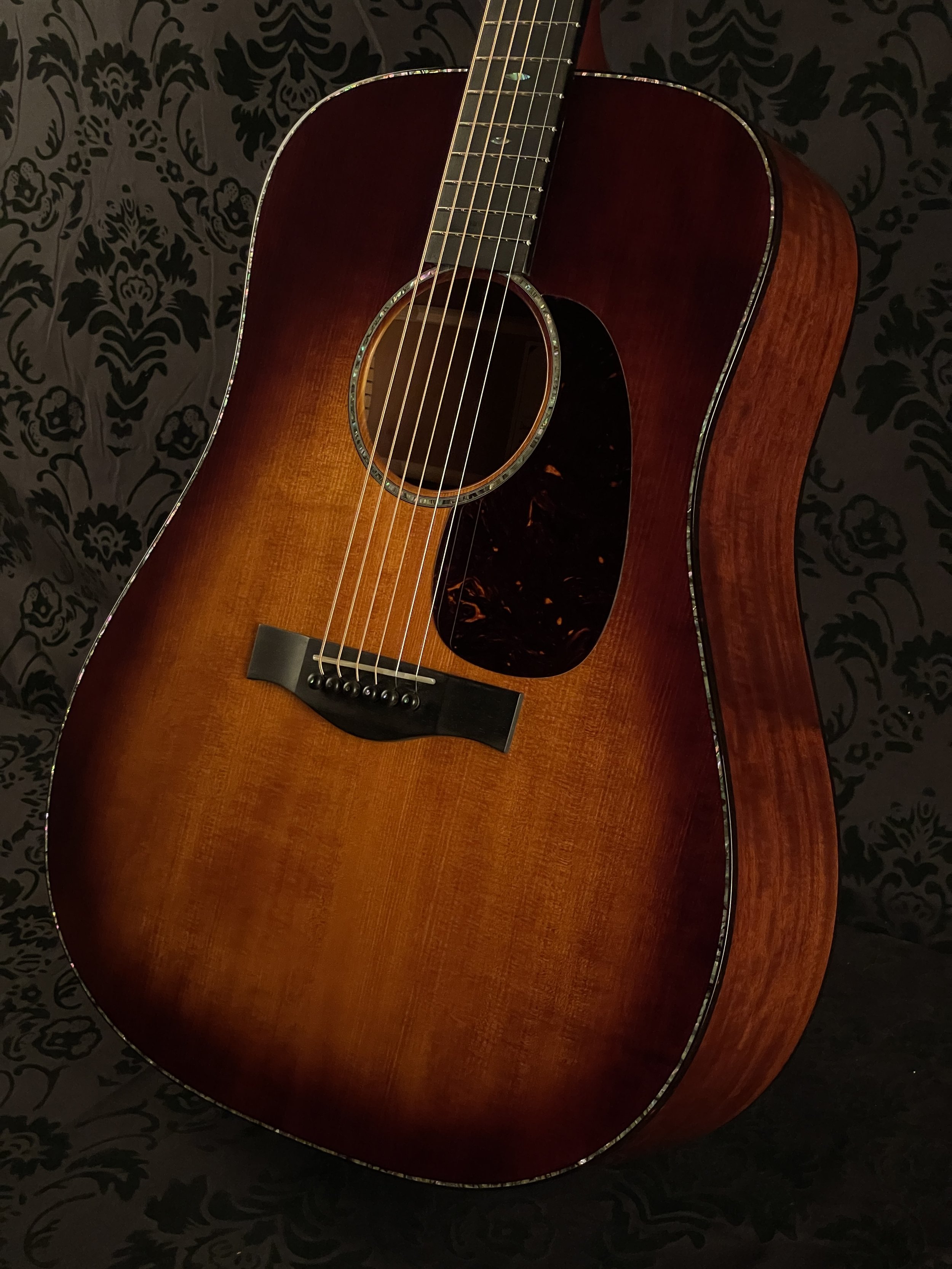 Reserve Dreadnought,  Old growth German Spruce with Abalone and tortoise binding
