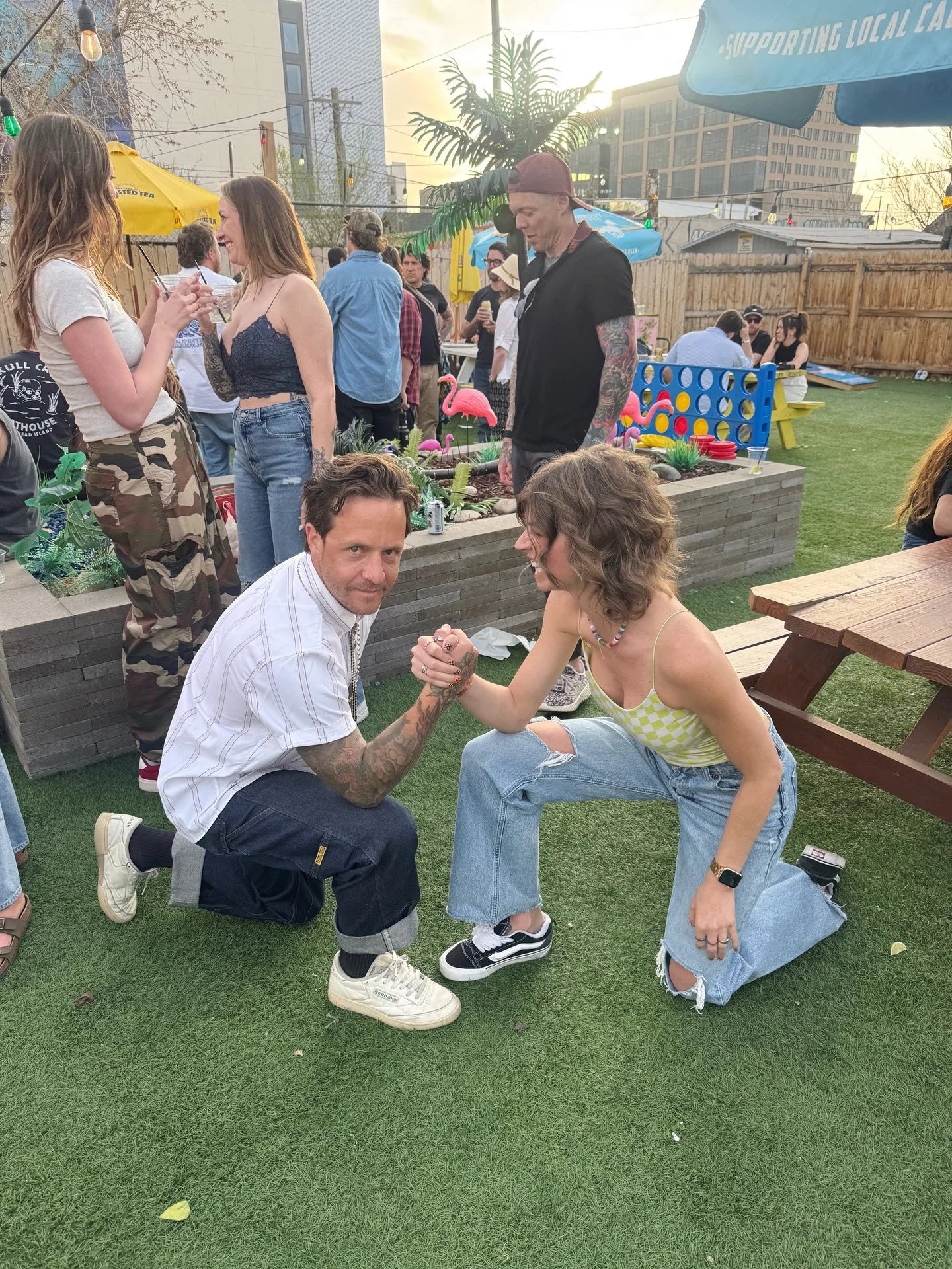 Had so much fun celebrating @basedcoco last night! Happy 40th to everyone&rsquo;s favorite ✨

Caught up with some old friends and had some great convos with new! hot topics of the night:
1. Checkered nails, checkered shirt, checkered purse, can you k