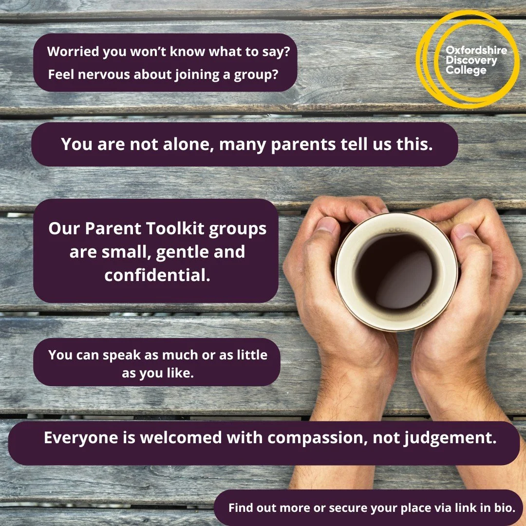 Many parents tell us they feel worried about joining a group, unsure what to say, or anxious about sharing.

If that&rsquo;s you, you&rsquo;re not alone.

The Parent Toolkit is designed to be a gentle, confidential and compassionate space, where you 