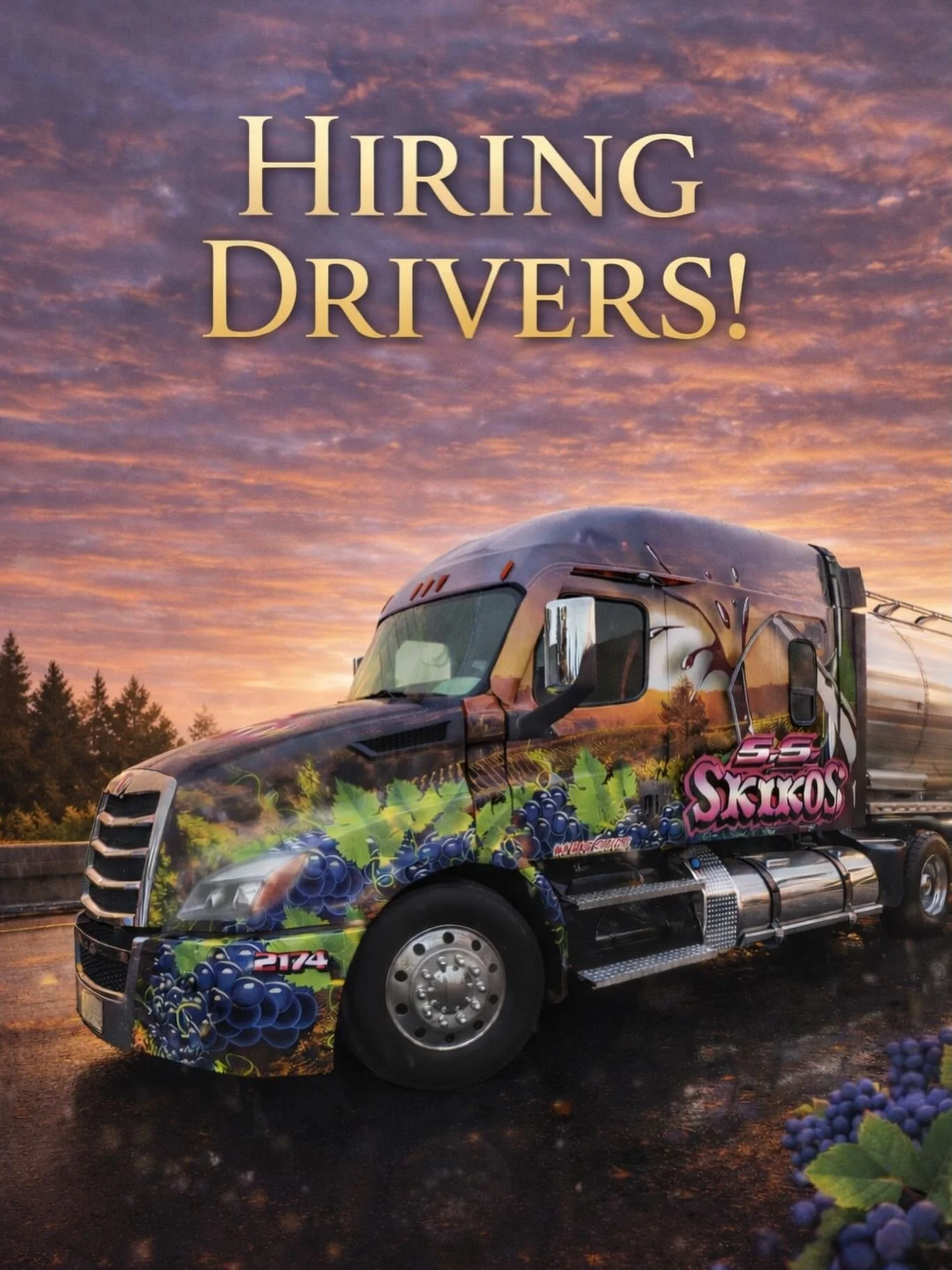 Step Up. Stand Out. Drive Skikos.

https://www.skikostrucking.com/drive-with-us