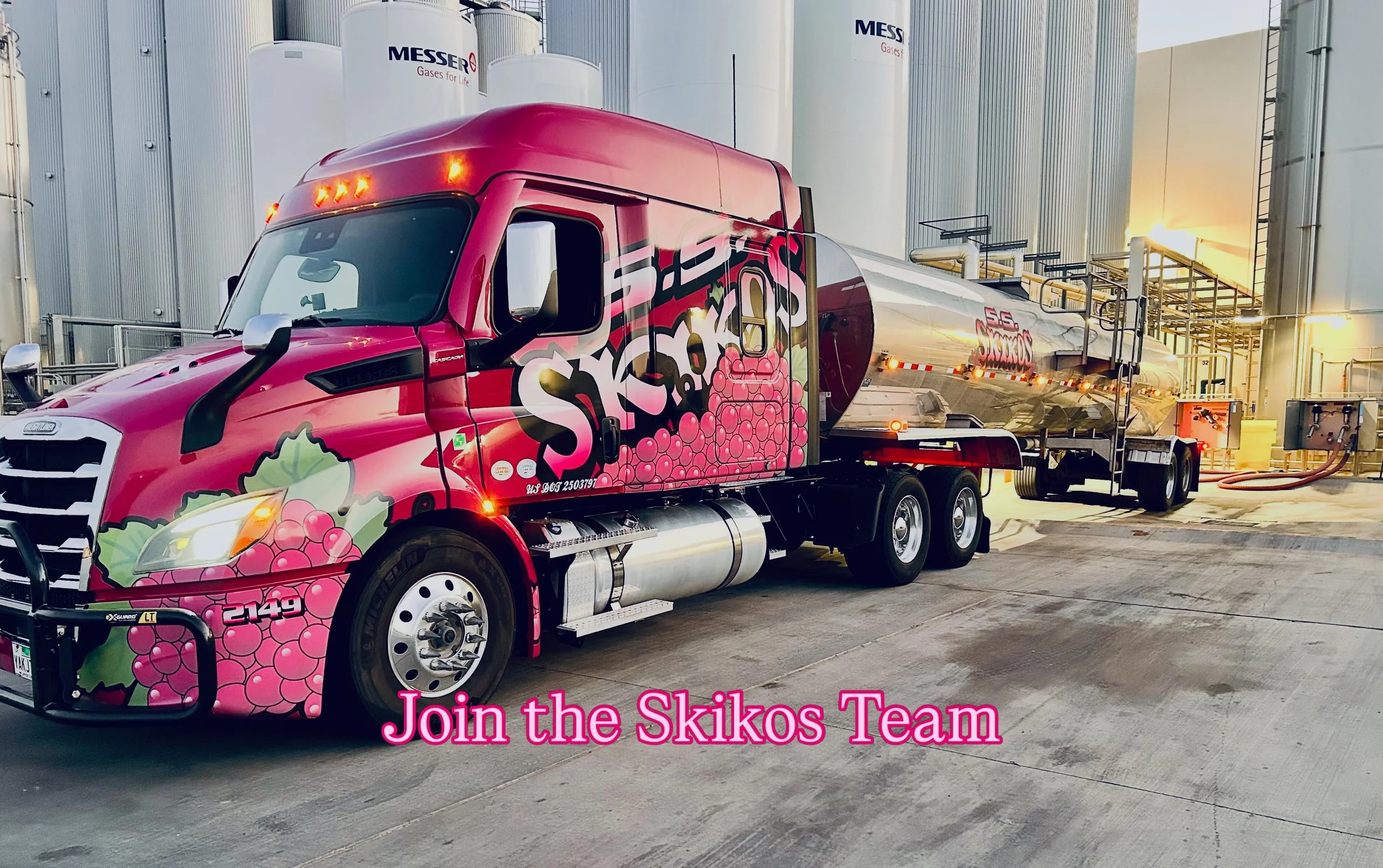 Even the grapes need a ride. Come join our drive team. 
#skikostrucking #NowHiring #truckerlife #trucking