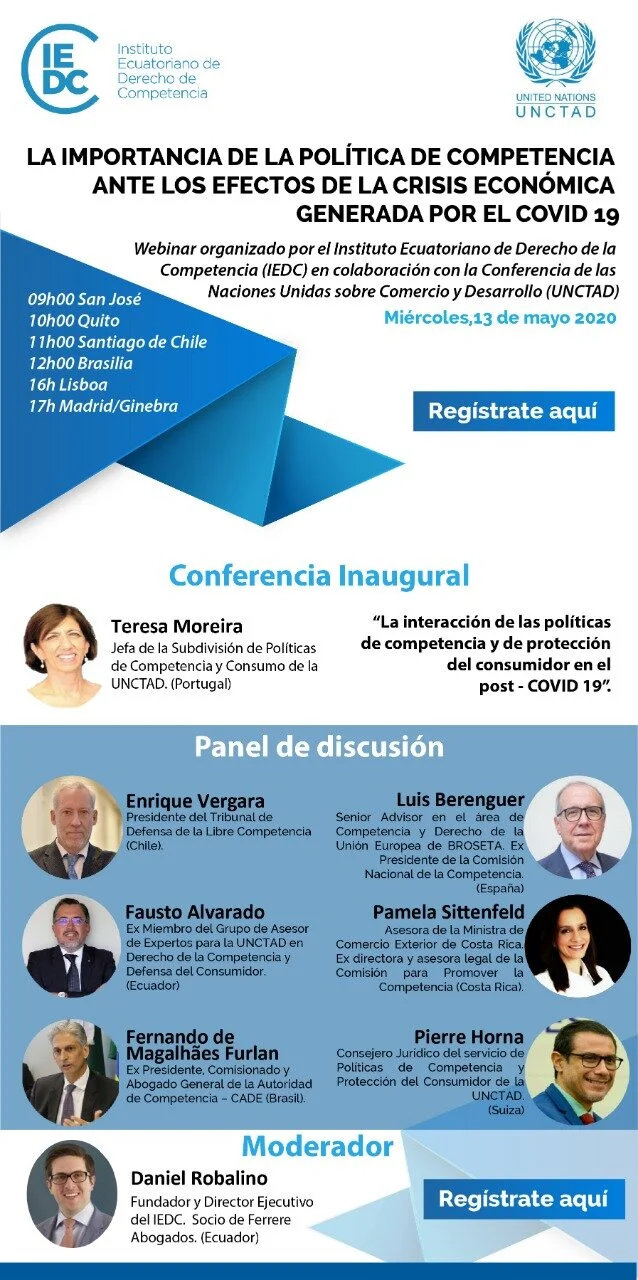 WEBINAR: La importancia de la política de competencia ante los efectos de la crisis económica generada por el COVID 19