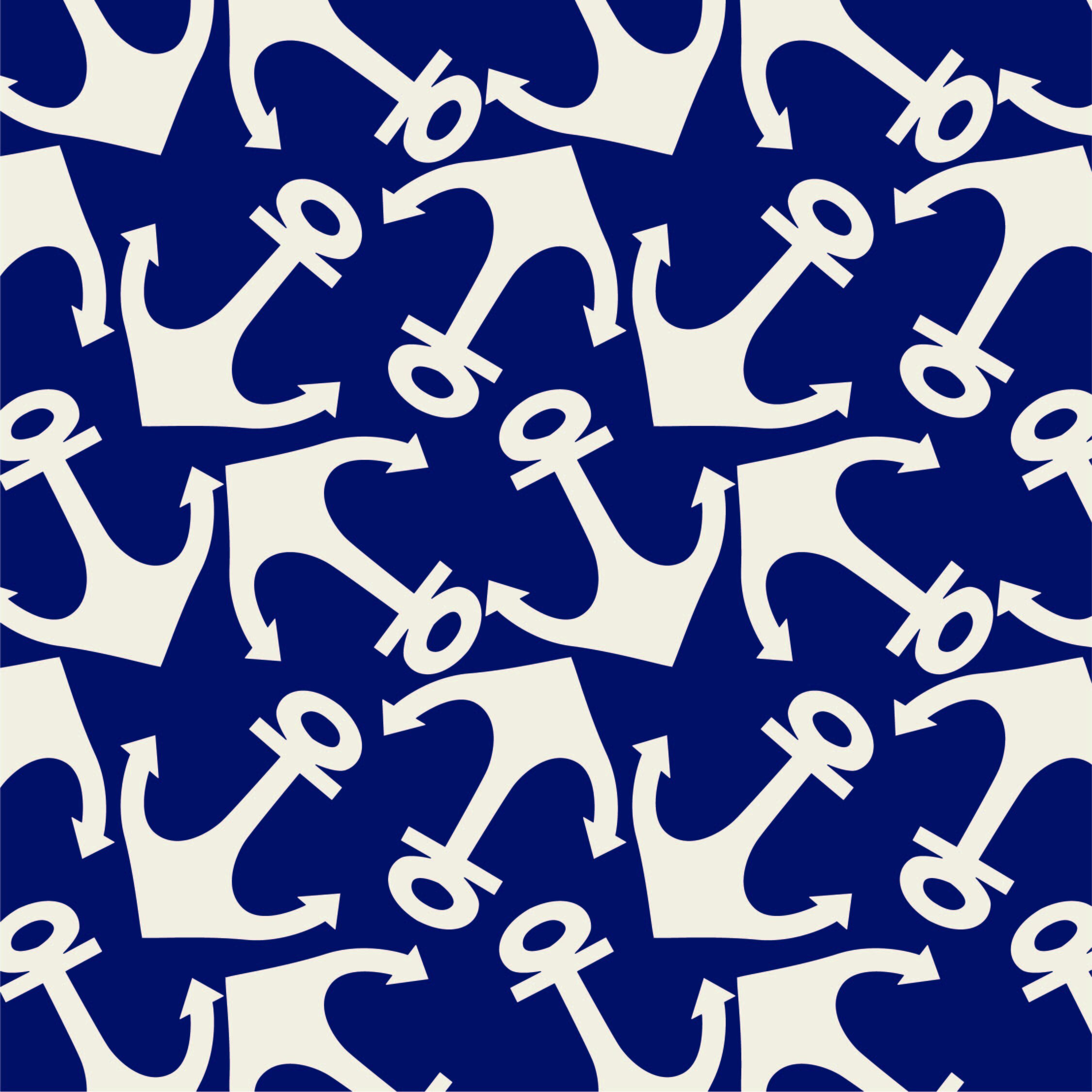 TOSSED ANCHORS in Navy Blue