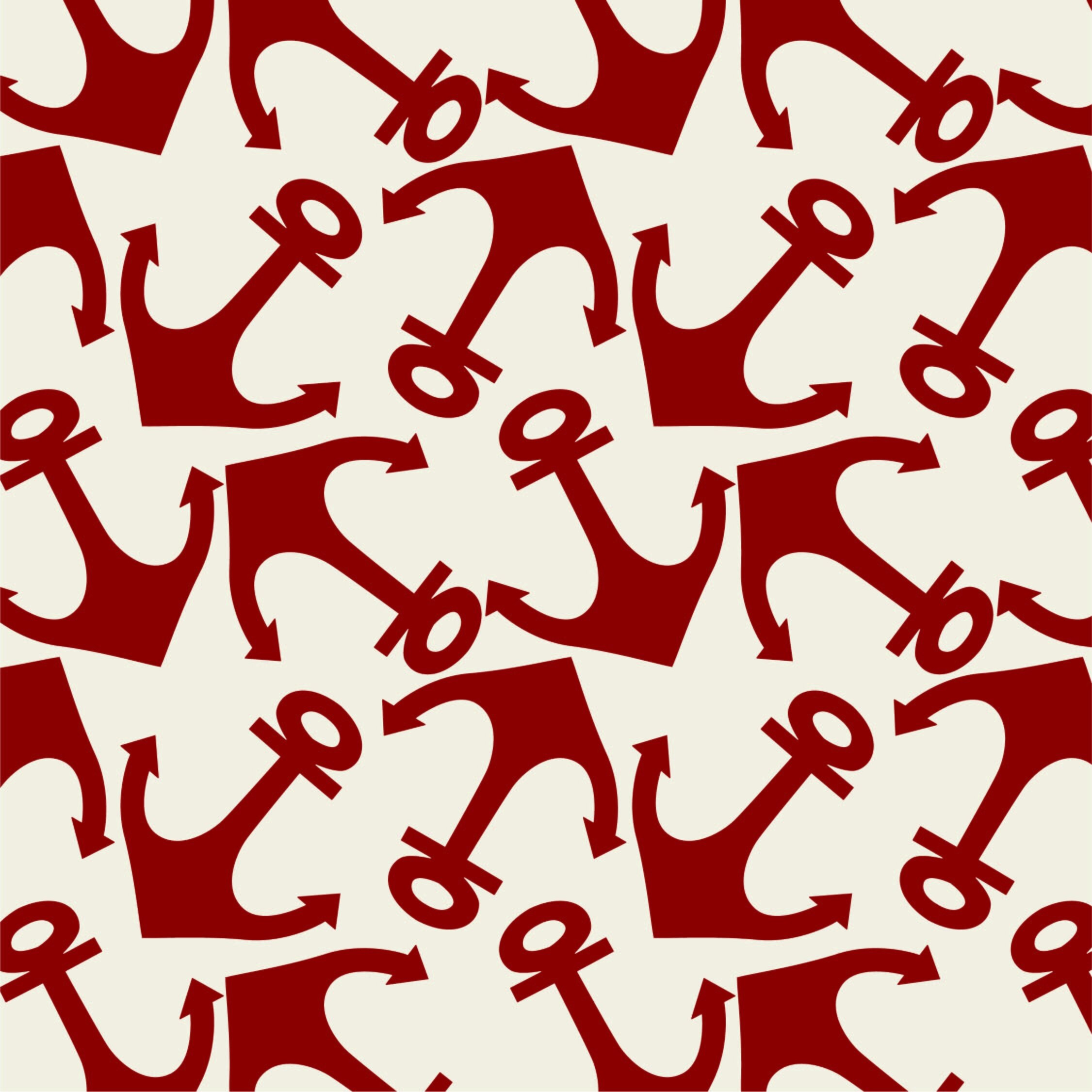 TOSSED ANCHORS in Maritime Red