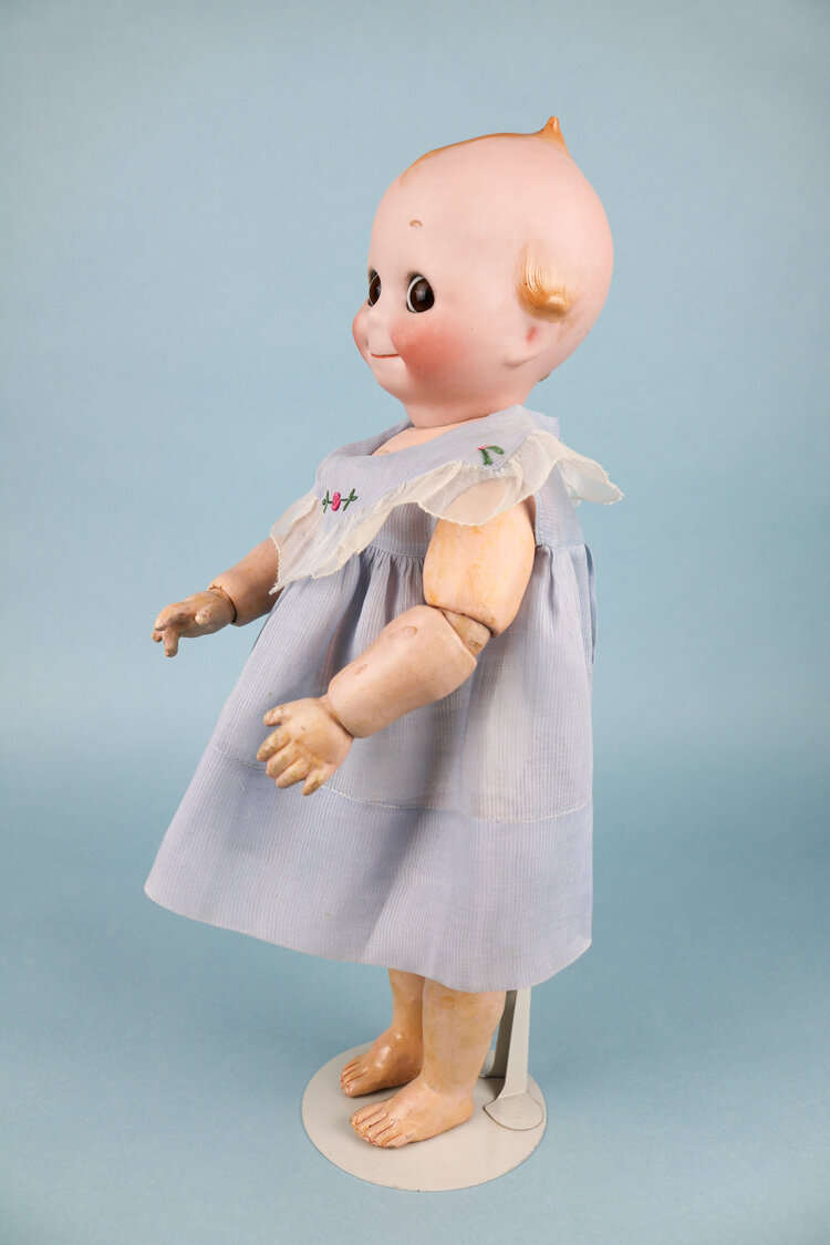 18 Kestner Kewpie Bisque Doll J.D.K. 12 with Antique Trunk and Wardrobe  {Click for TONS of photos!} — Turn of the Century