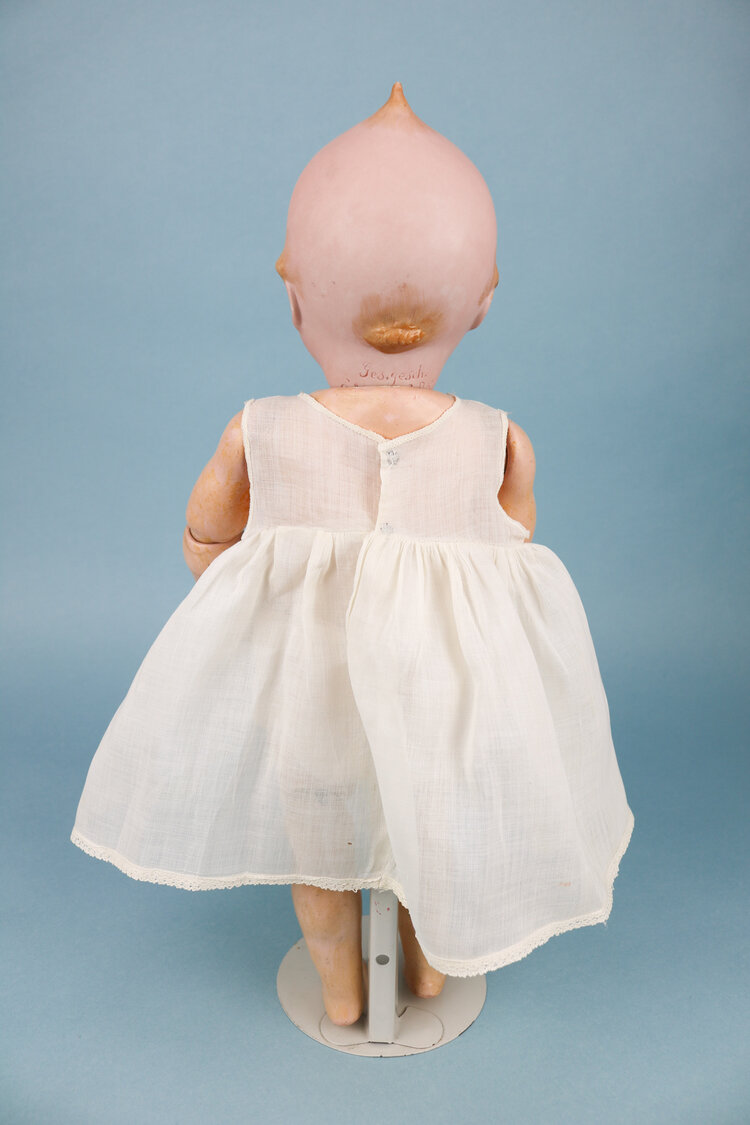 18 Kestner Kewpie Bisque Doll J.D.K. 12 with Antique Trunk and Wardrobe  {Click for TONS of photos!} — Turn of the Century