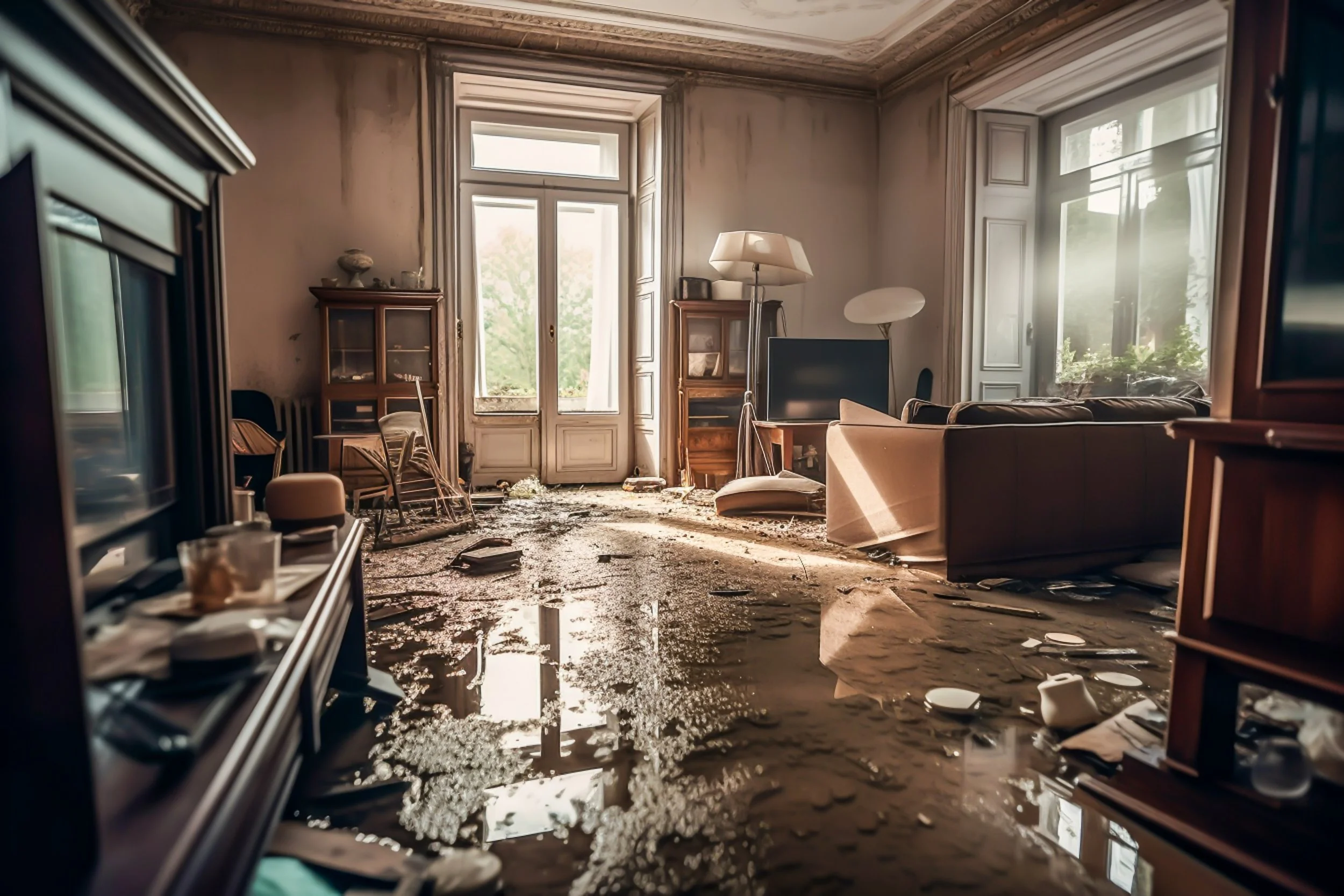flooded property