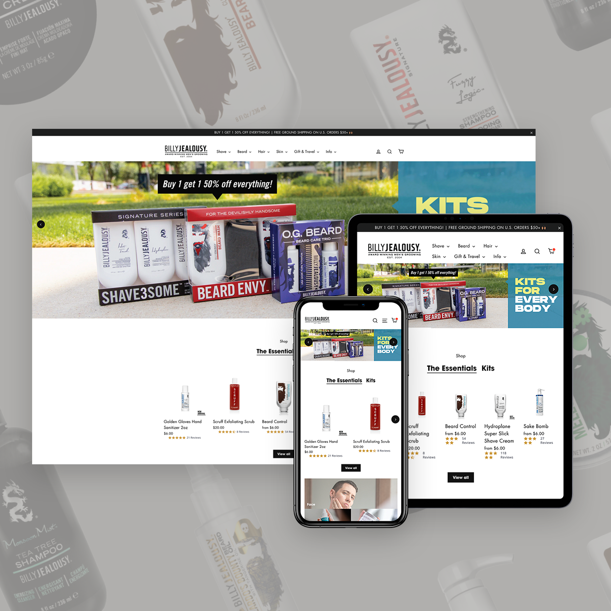 Billy Jealousy - Website Redesign
