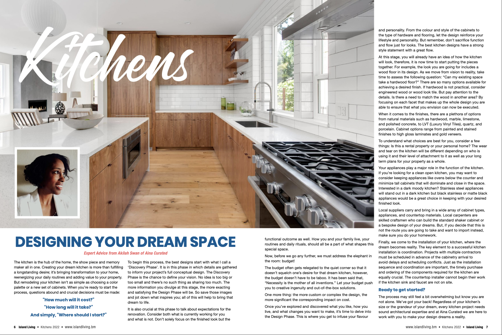 "Expert Advice from Akilah Swan of Aina Curated."