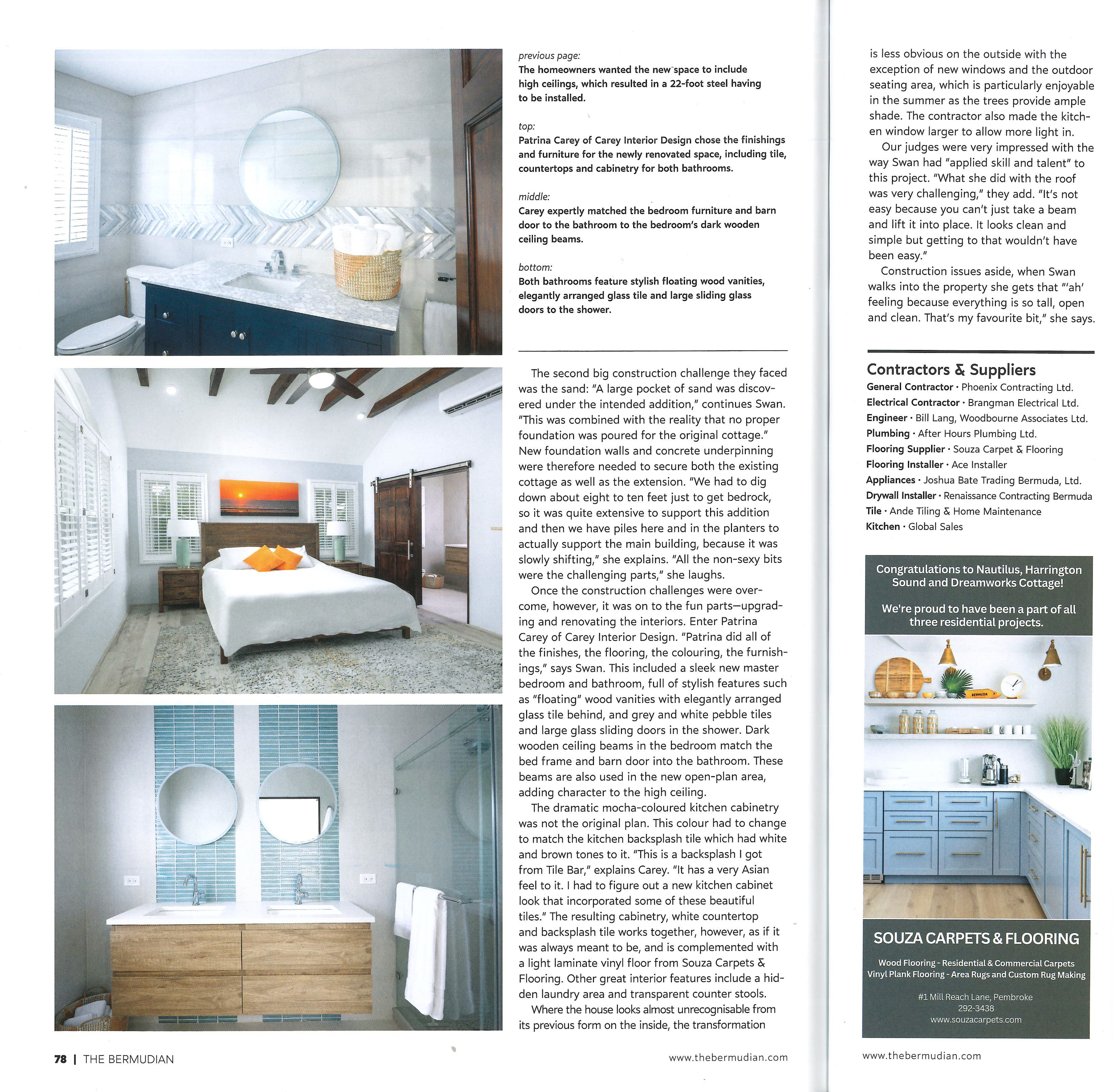 Magazine layout featuring home renovation project.