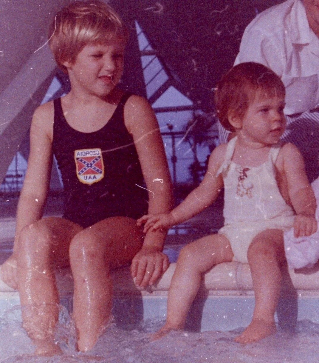 At one of Sharon’s swim meets in Jekyl Island, Georgia.