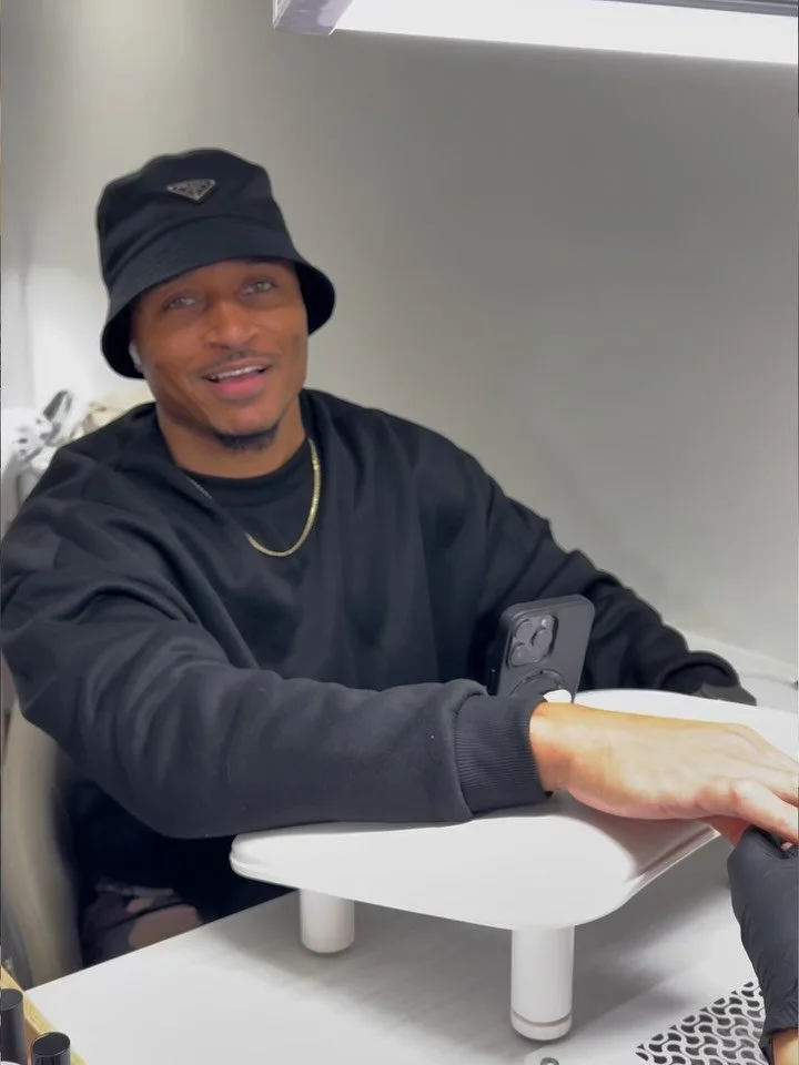 Most men book a manicure once. Our regulars book because the work actually holds.

What Russian Manicure means here:
&bull; Dry e-file prep instead of soaking, so the skin stays intact;
&bull; Work under the cuticle line, so regrowth stays neat for 3