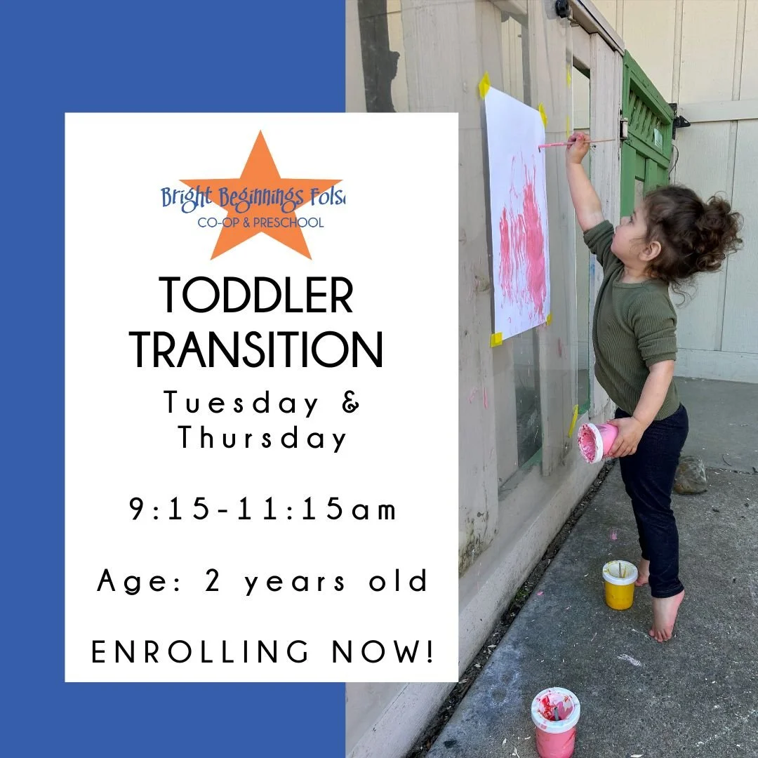 Our Toddler Transition class is still enrolling for the fall! This unique program helps your little one learn through daily routines and activities, focusing on key skills like self-awareness, problem-solving, and expressive language. They'll get to 