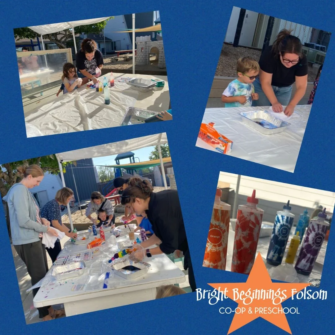We had a tie-dye blast at Bright Beginnings on Friday! 🌈 It was wonderful seeing our students and parents creating colorful masterpieces and spending time together. From swirling colors to big smiles, this is what our co-op community is all about!

