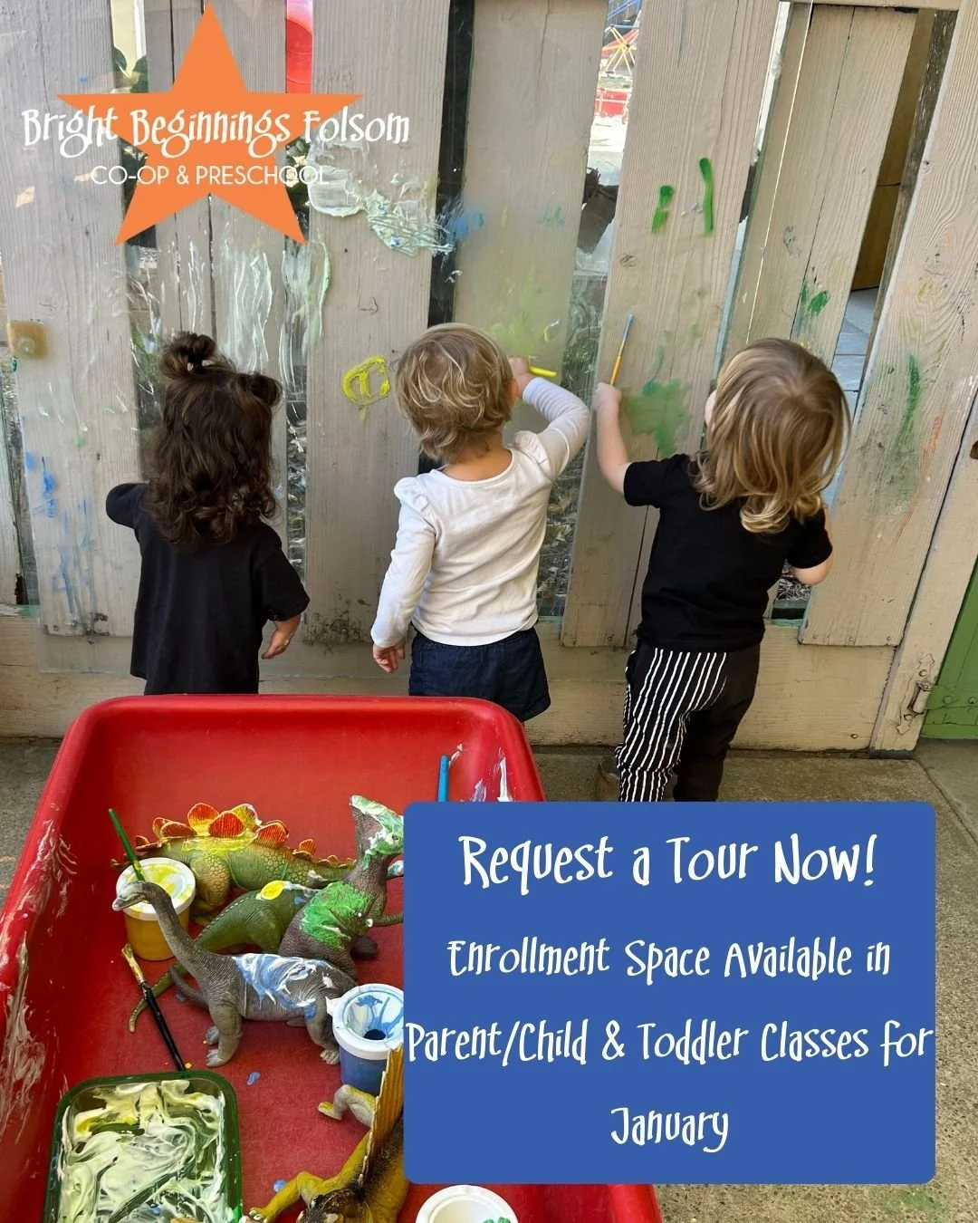 📣 January Enrollment Alert: Limited Spots Available!

Are you looking for a wonderful first school experience? We still have a few openings in our popular Parent-Child (12-23 months) and Toddler Transition (24-35 months) Classes at Bright Beginnings
