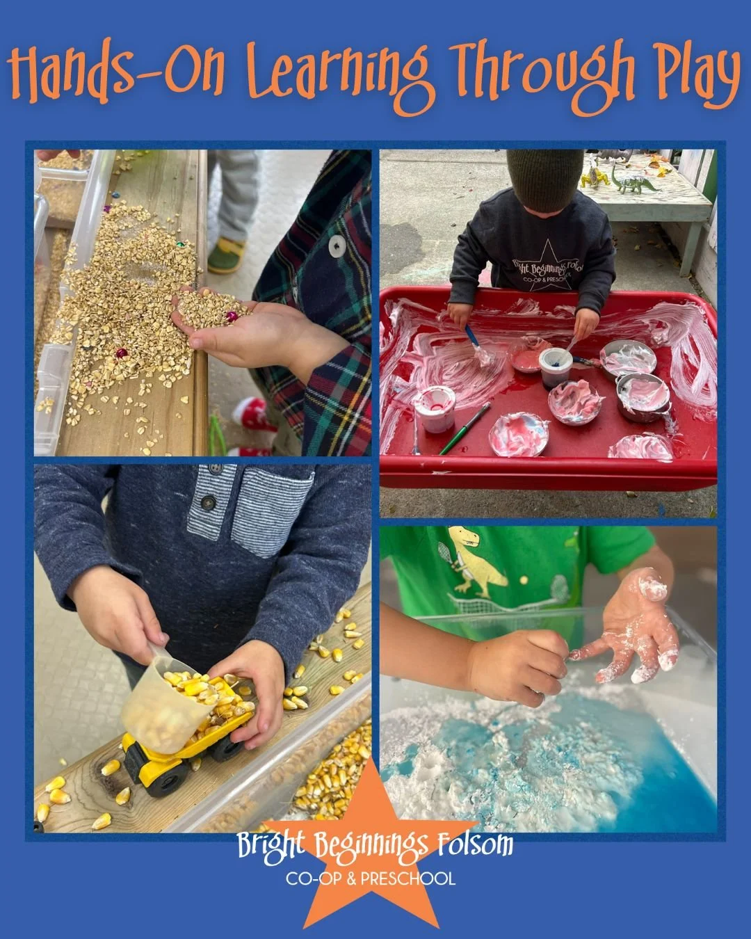 Hands-on play is so much more than just a mess&mdash;it&rsquo;s how our little ones make sense of the world! 🎨✨

At Bright Beginnings, we believe that when children use their hands, they spark their brains. Whether it&rsquo;s squishing playdough, sp