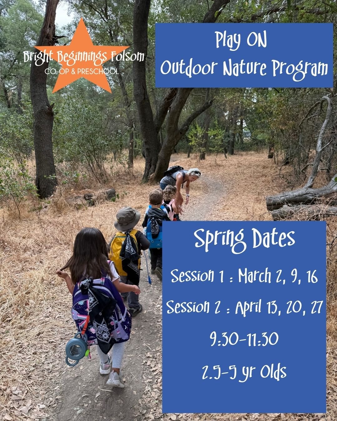 Looking for a way to unplug and connect with your child this spring? 🌼

Our PlayON program invites you and your local explorer (ages 2.5&ndash;5) to join us for 1.5 hours of pure nature magic. Think guided hikes, songs, and plenty of "wonder ti