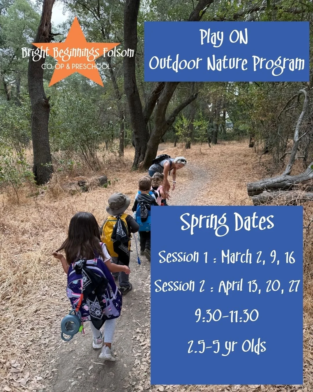 Looking for a way to unplug and connect with your child this spring? 🌼

Our PlayON program invites you and your local explorer (ages 2.5&ndash;5) to join us for 1.5 hours of pure nature magic. Think guided hikes, songs, and plenty of "wonder ti