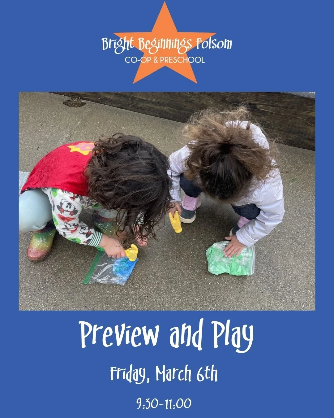 Ready to see where the magic happens? ✨

Register for our Preview &amp; Play Day! Bring your little ones for a morning of exploration in our classroom and yard. It&rsquo;s the perfect chance to see what life at Bright Beginnings is all about while yo