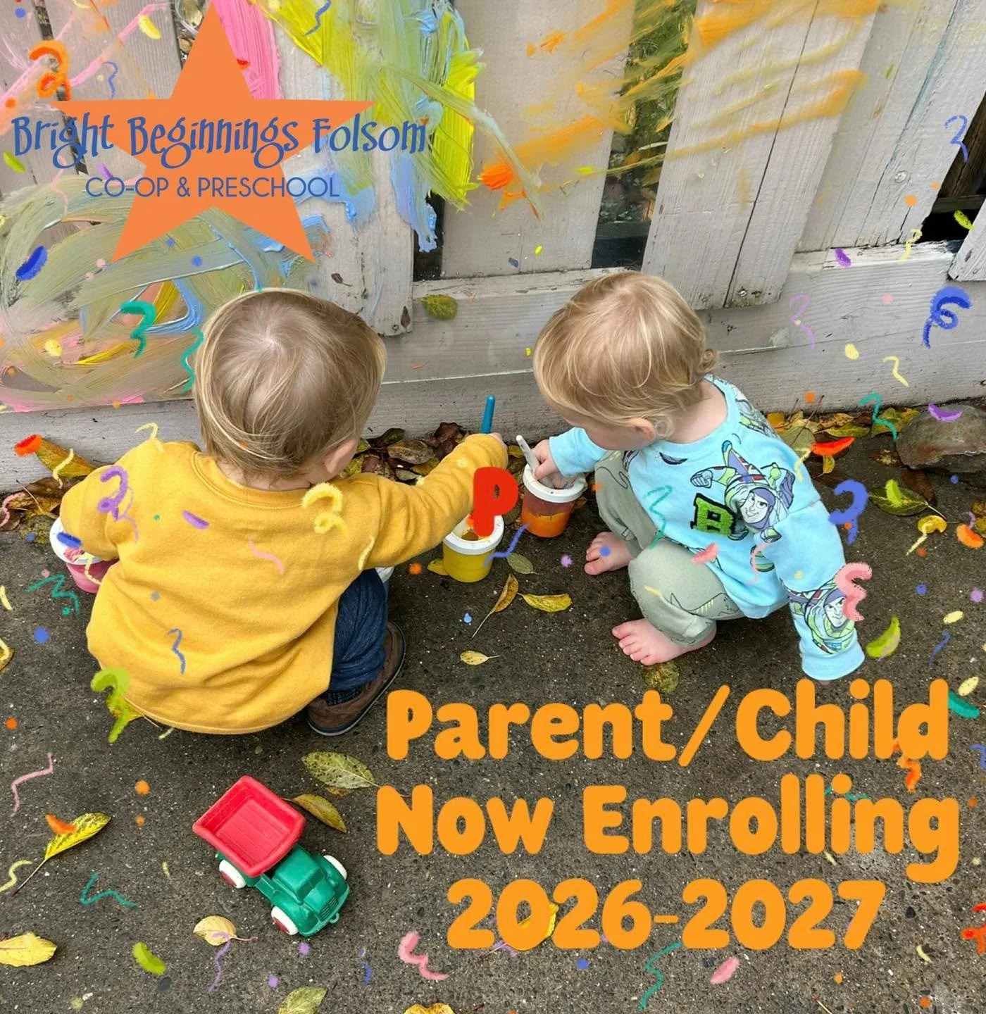 Enrolling for Fall!
A very special and unique class that you attend with your child. Your child will have a great time exploring and you will have the opportunity to watch them grow and develop plus the chance to develop friendships with the other pa