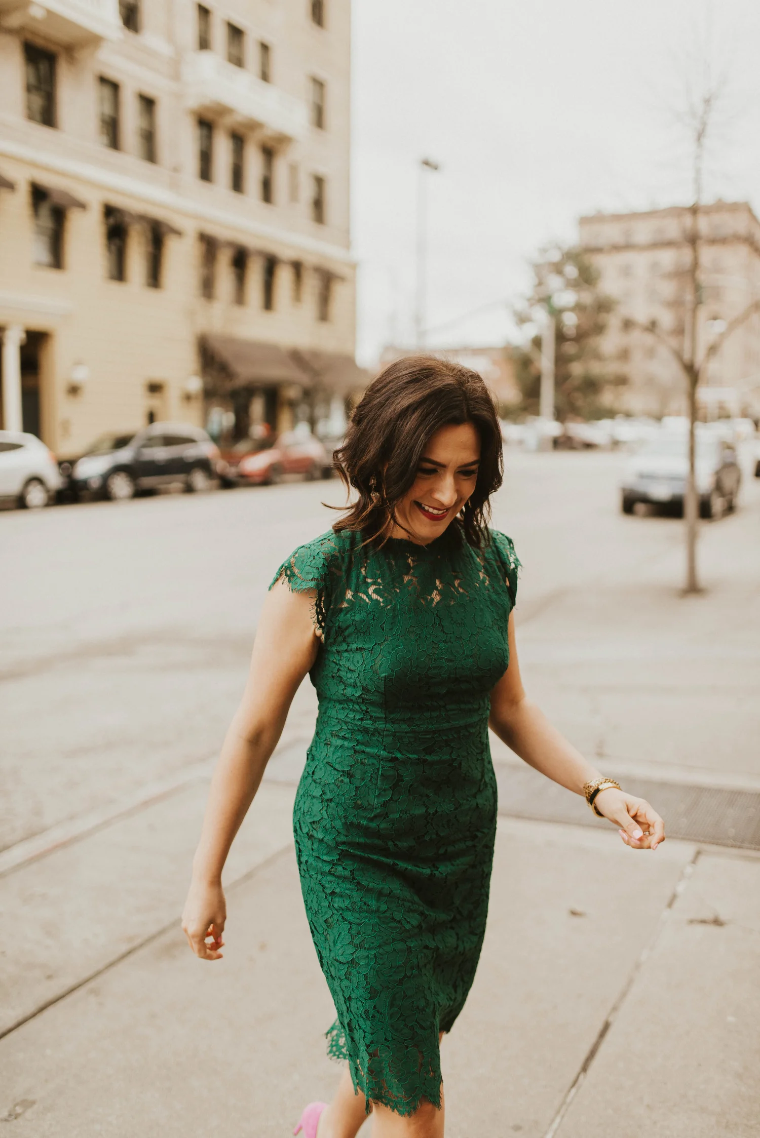 green emerald velvet dress Green and White Stripe Tula Dress S main image 1
