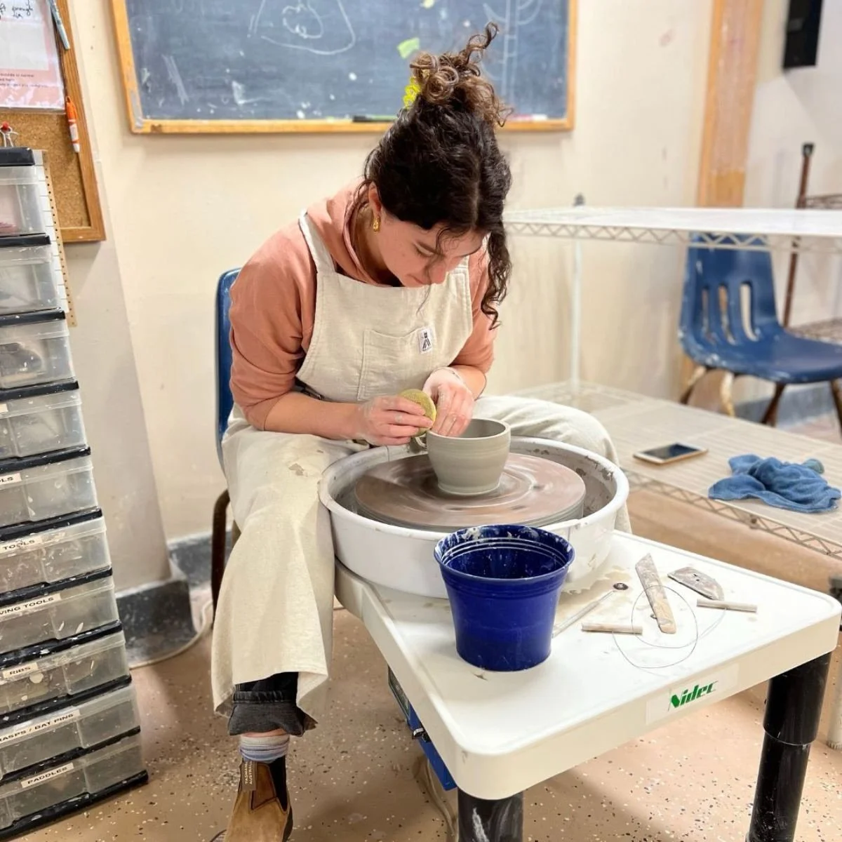 Looking to learn something new this spring? 🌸 We have a couple spots left in our Wheel 101 class starting tomorrow night! 😁 

Perfect for beginners, this 5 week course will cover wheel throwing, trimming, and glazing. You&rsquo;ll be introduced to 