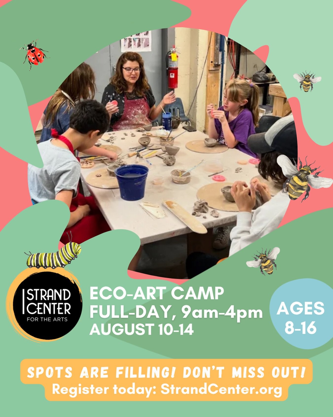 What are your kiddos up to this summer? 😎 Both of our July full-day camps are already sold out but we do have spots available in our August full-day camp: Eco-Art Camp (Ages 8-16)!! 🖌️🌱🍄 

In this full-day camp students will explore their relatio
