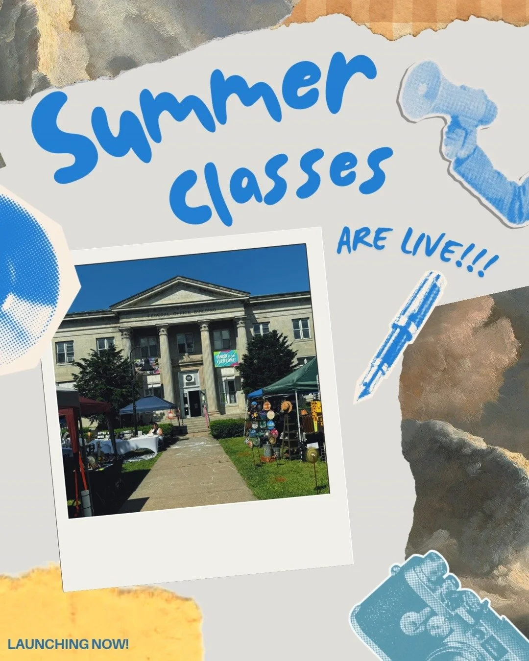 TODAY IS THE DAYYYYYY!!! 😆🌻Summer classes are officially LIVE!!! ☀️🎨💛

We are so so excited to share our full lineup with you this season, our teaching artists and staff have been hard at work behind the scenes getting everything ready. 🥰 The en