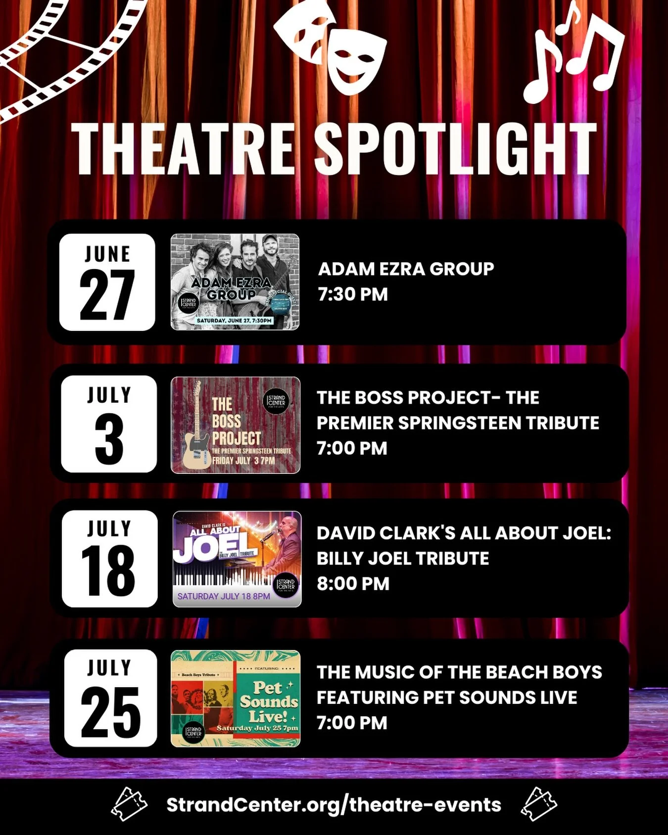 Have you checked out our theatre calendar lately? 🤩🎭🎶 We have something for everyone at The Strand Center Theatre! 

👉 To purchase tickets: https://www.strandcenter.org/theatre-events