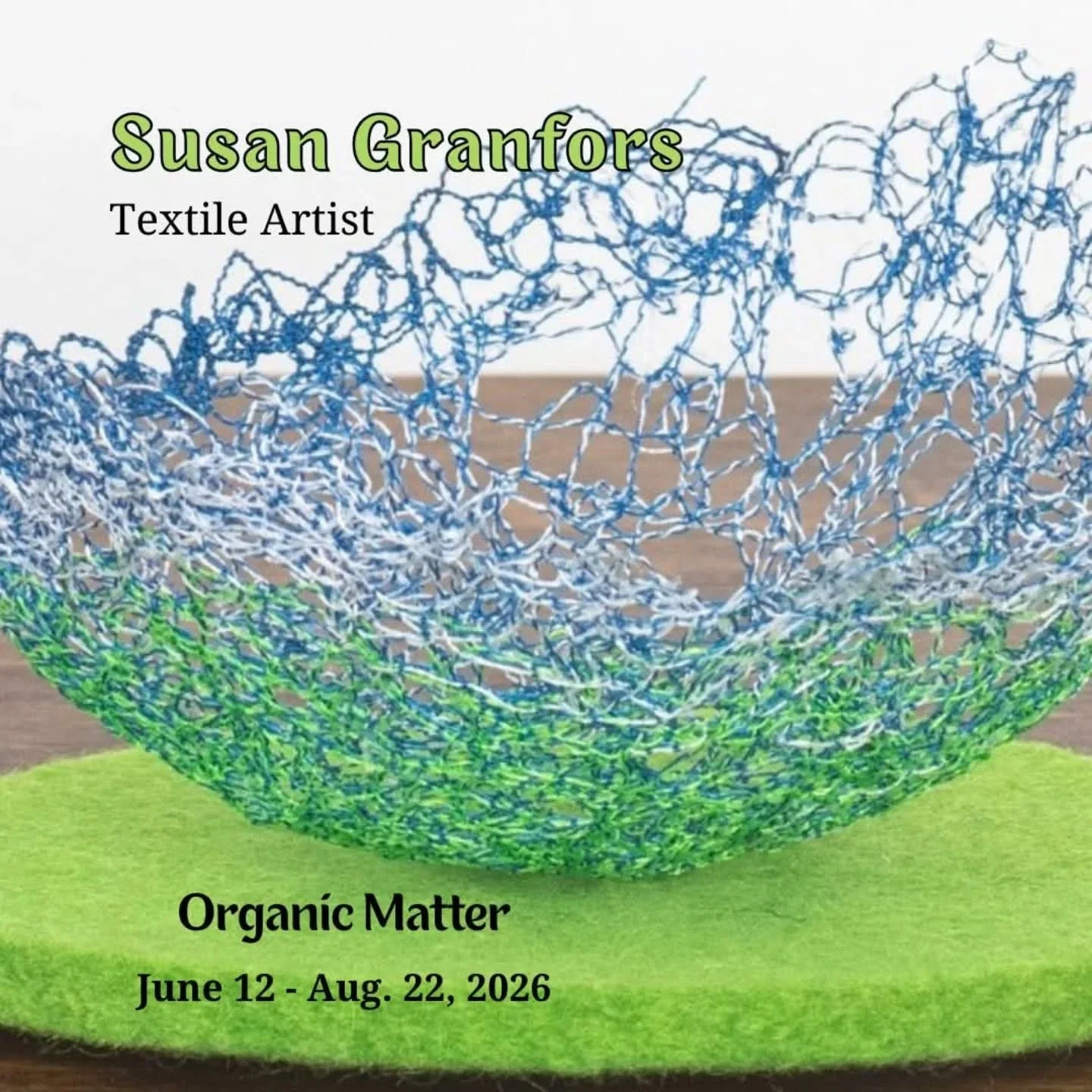 Presenting Susan Granfors, one of six artists in our next exhibition, Organic Matter 🦠

"It&rsquo;s the art of connection that fuels my organic works. Each piece is a gift, a bit of a surprise. As I create, my hope is that all stitches will con